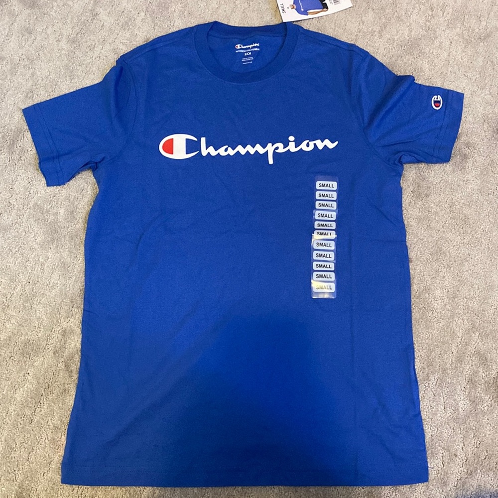 champion blue tshirt